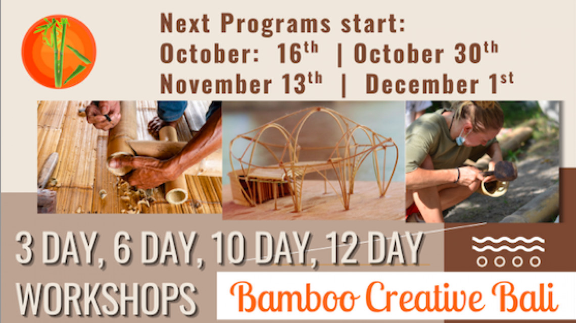3, 6, 10, 12 day Bamboo Build Training